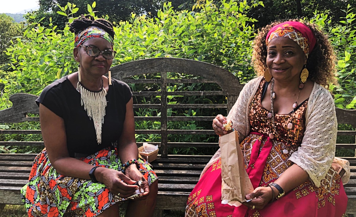 Delma Phillips of Albany and Elena Mosley of Operation Unite New York; she is&nbsp;a board member of Hudson Hall.