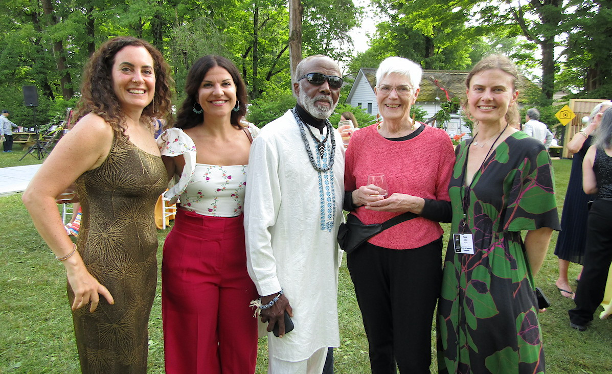 NAACP Berkshires Leadership Team members Caterina Penna, Marisa Massery, Dennis Powell, and Rebecca Thompson, with&nbsp;Thasia Giles, the Pillow&#39;s director of community engagment