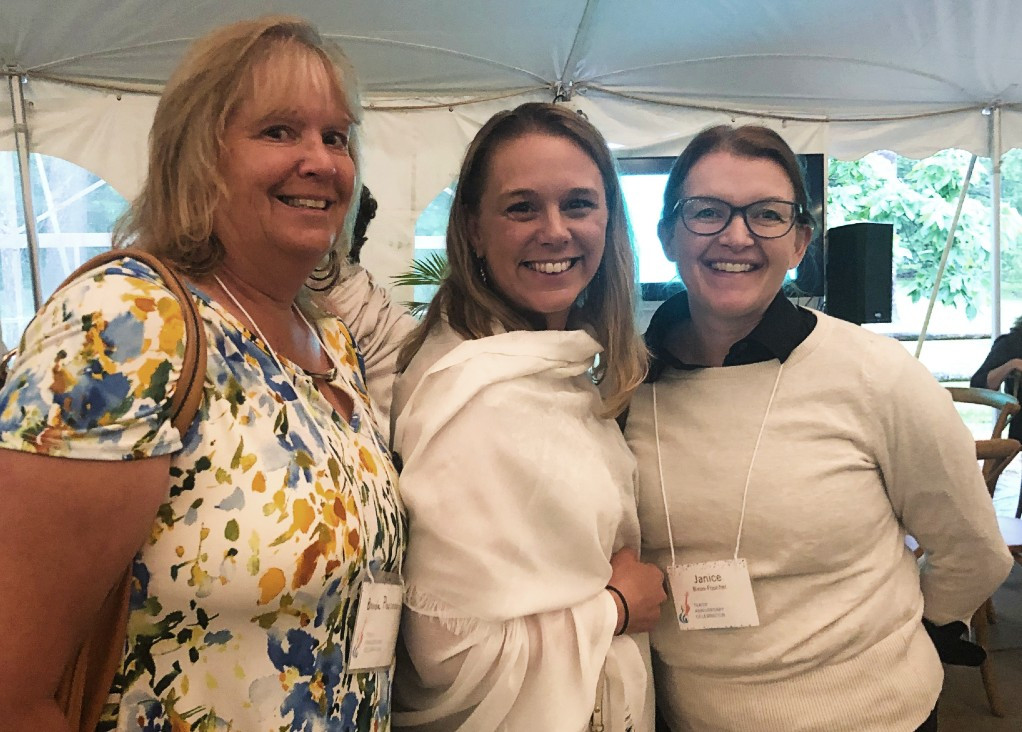 Brenda Piscioneri, Sarah Frederick, 18 Degrees development director; and Janice Biron-Foucher Brenda Piscioneri, Sarah Frederick, 18 Degrees development director; and Janice Biron-Foucher