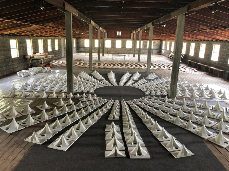 The Pollinators Pavilion construction underway at CR10 The Pollinators Pavilion construction underway at CR10