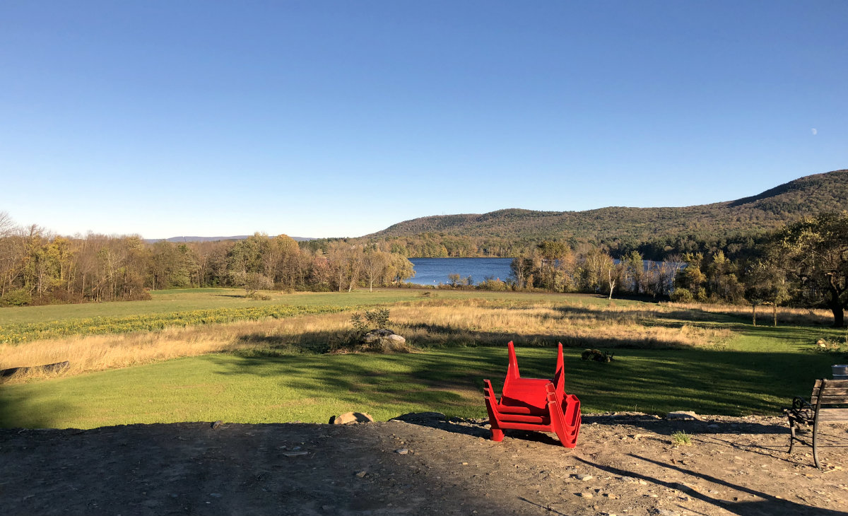 Richmond Pond, with patio space in foreground.