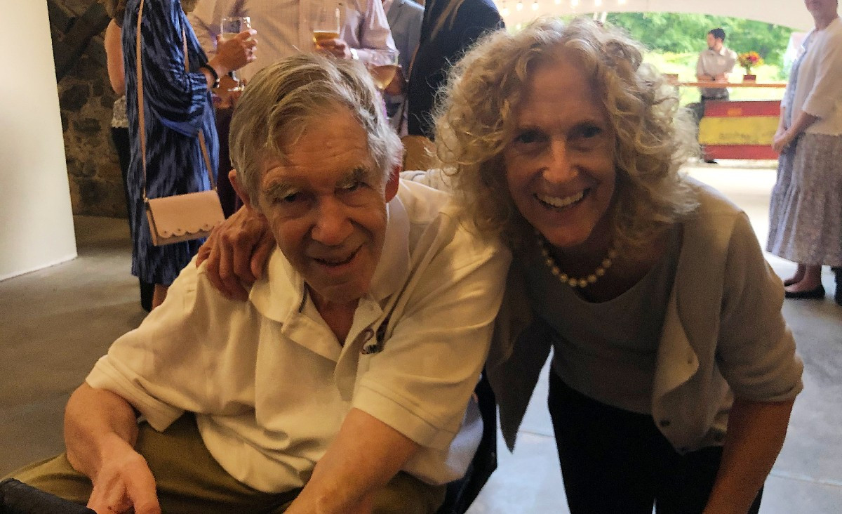 Ellen Griesedieck with her husband, Sam Posey, former champion racing driver, sports broadcast journalist, architect, and artist