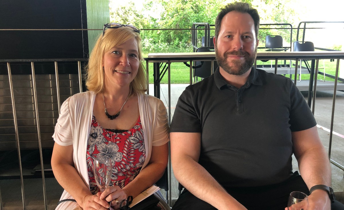 Stephanie First and Ian Strange of Karp, Ackerman, Small &amp; Hogan CPAs, business sponsors of the event