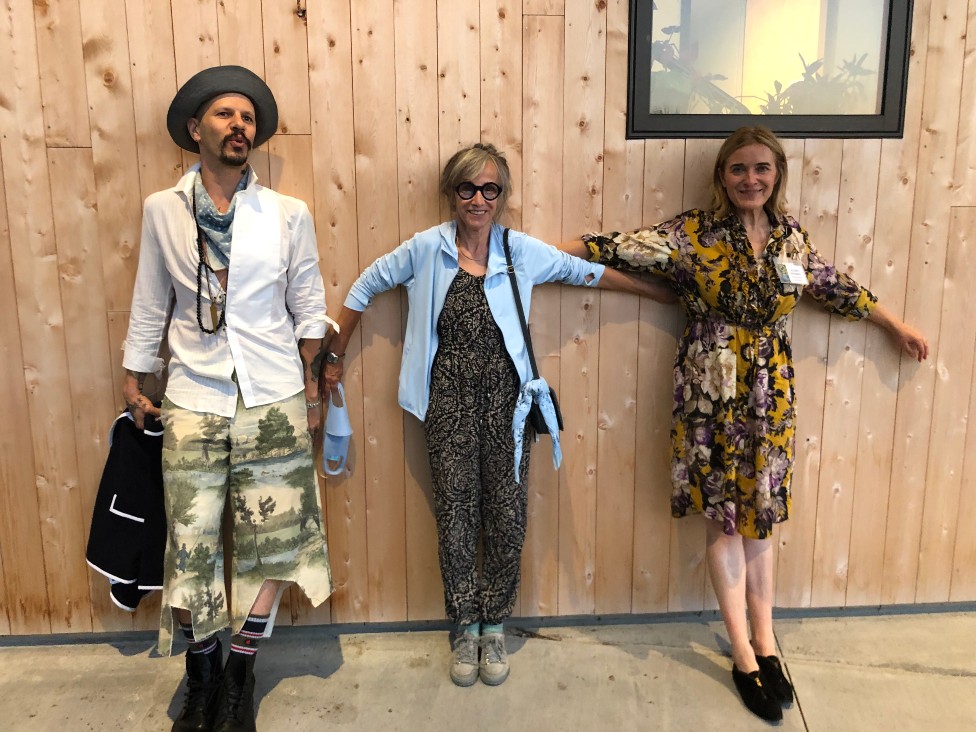 Choreograher Dan Safer;&nbsp;Nicole Birmann Bloom, program office for performing arts at French Cultural Service&nbsp;and French American Cultural Exchange, and Elena Siyanko.