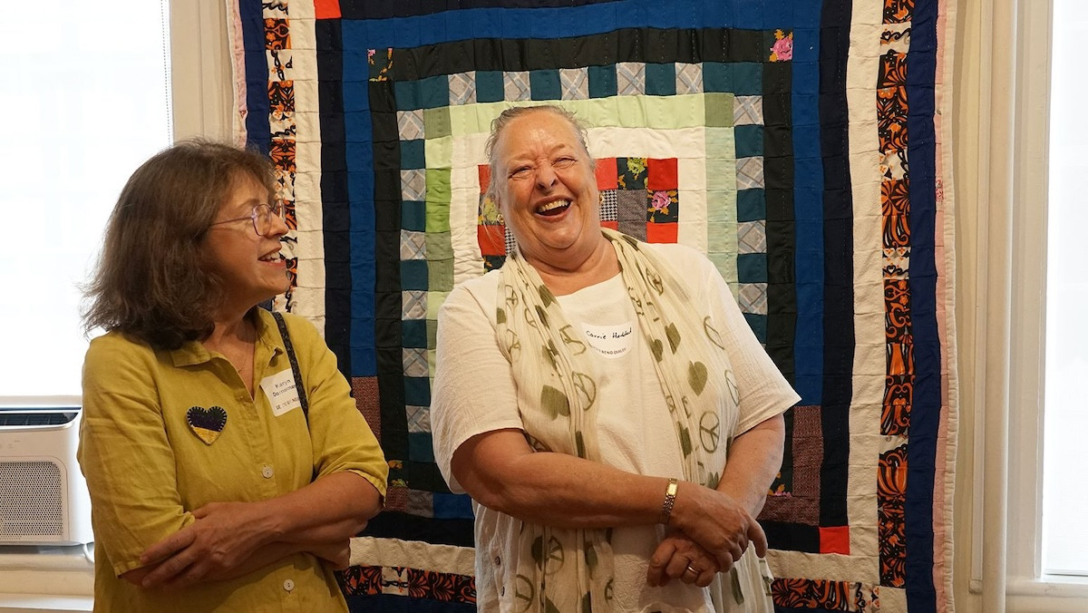 Karyn Dornemann and gallerist Carrie Haddad. - Peter Blandori