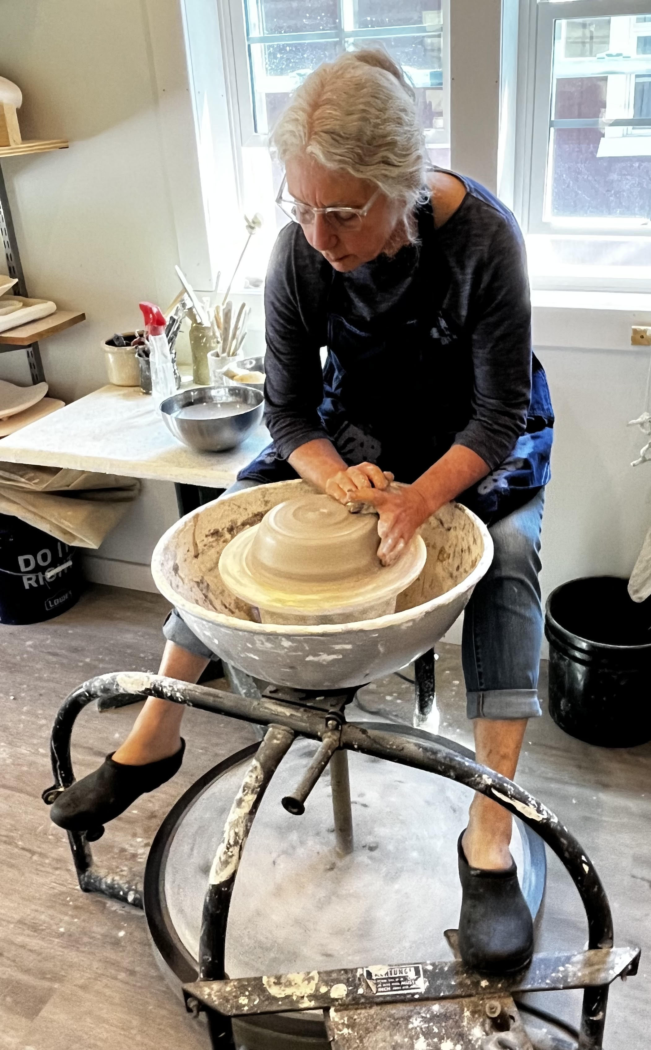 Commanday in her new studio