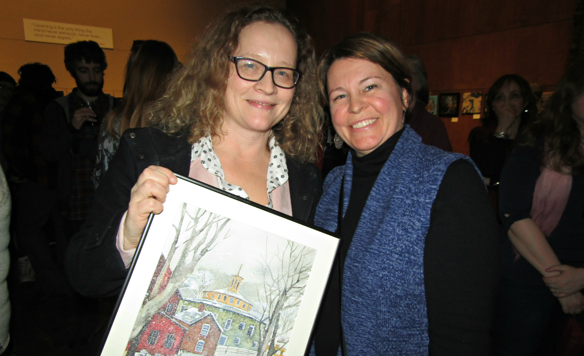 The Berkshire Museum&#39;s Bridget Rigas with Cultural Pittsfield&#39;s Executive Director Jen Glockner