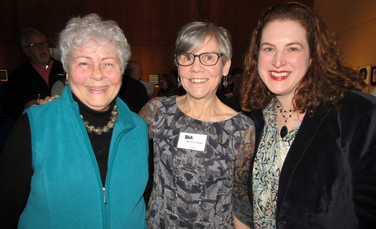 Pam Kueppers, BAA President Mary Beth Eldridge and BAA board member&nbsp;Danielle Steinmann