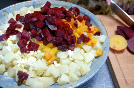 russian potato salad unmixed