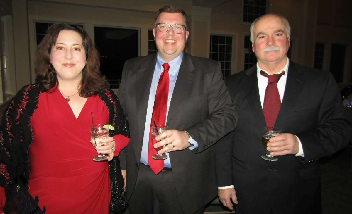 Pamela Green and Adams Town Administrator Jay Green with Frank Talora Pamela Green and Adams Town Administrator Jay Green with Frank Talora