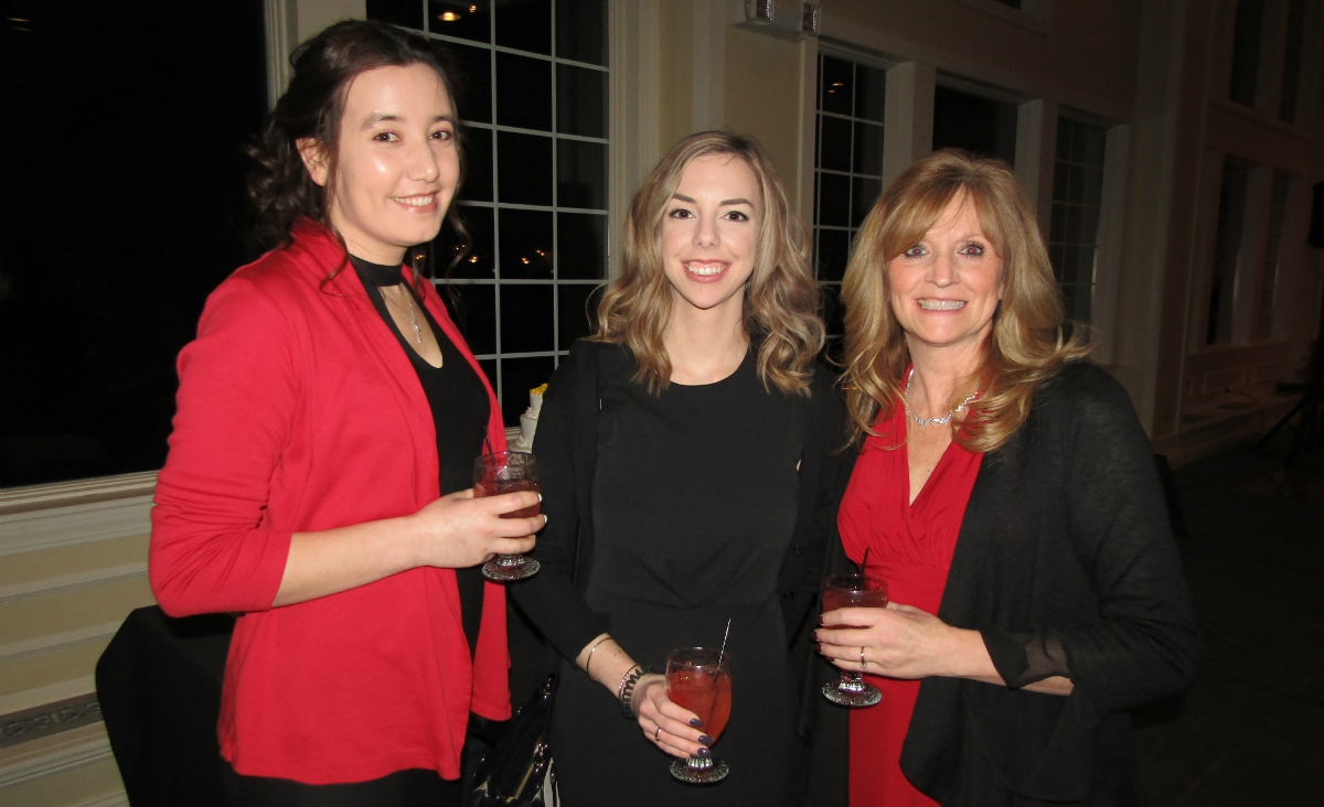 Ena Zhunabayeva, Taylor Markland and Carol Rapisarda of Adams Community Bank, a major sponsor of the Centennial events Ena Zhunabayeva, Taylor Markland and Carol Rapisarda of Adams Community Bank, a major sponsor of the Centennial events