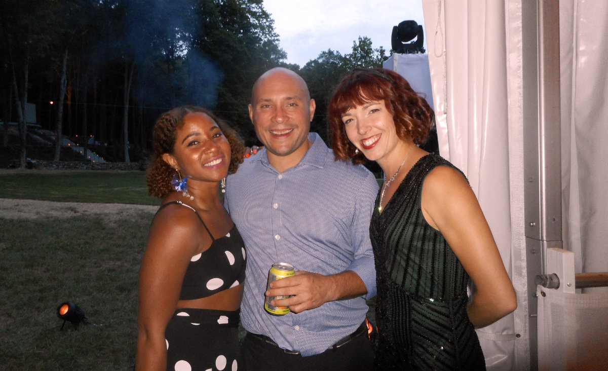 Company dancers&nbsp;Krystal Butler&nbsp;and&nbsp;Heather Favretto&nbsp;flank&nbsp;Michael Gonzales, Heather&rsquo;s husband.