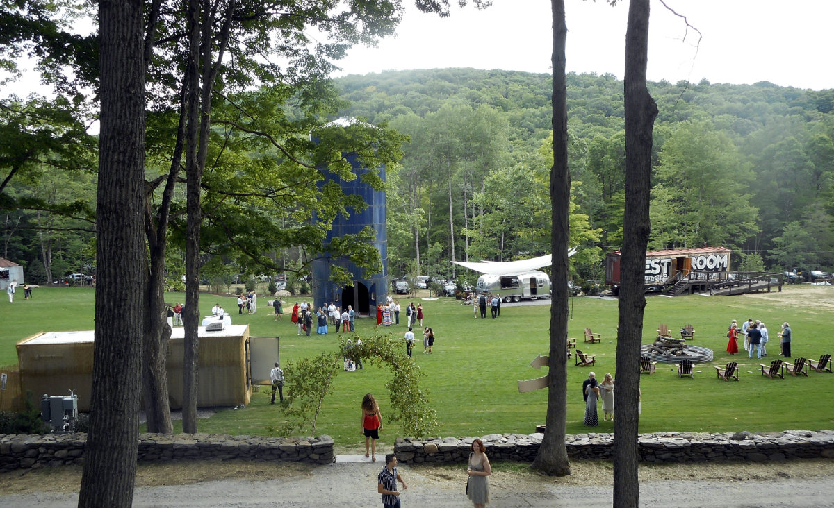 View of the 5 Senses field from the amphitheater above.