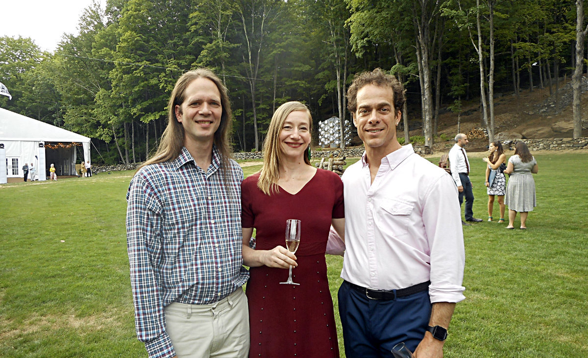 Mark Melvin&nbsp;with Pilobolus co-artistic directors&nbsp;Renee Jaworkski&nbsp;and&nbsp;Matt Kent.