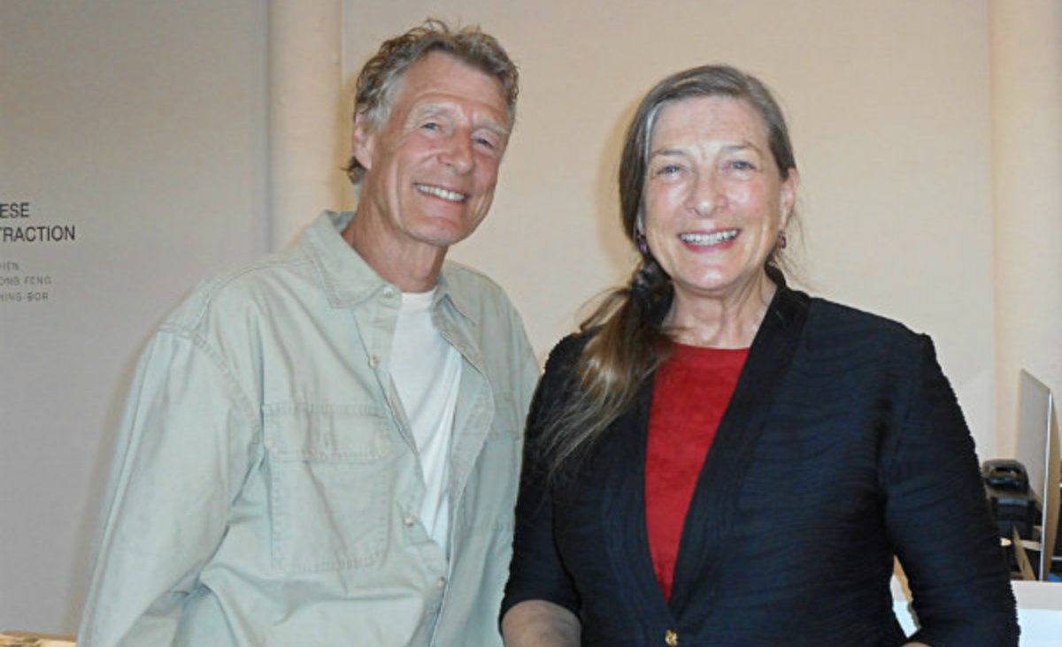 Artist Doug Trump with gallery owner Cynthia Reeves.
