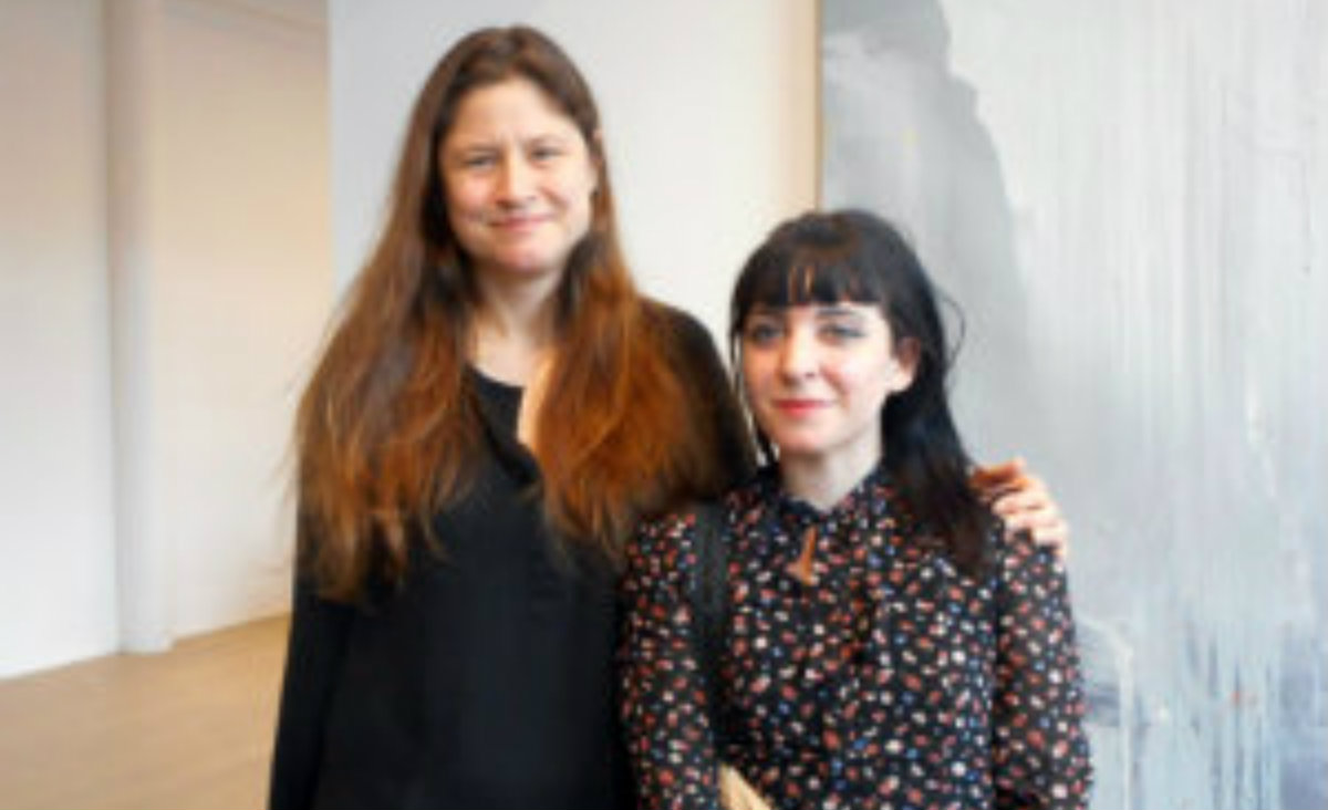 Jill Whitney Armstrong, who co-owns iartcolony in Rockport with her husband, and Samantha Wilhelm, account representative for Art New England.