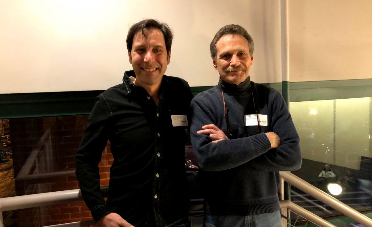 Architect Jim Harwood, board president of the CDCSB, and Tim Geller.