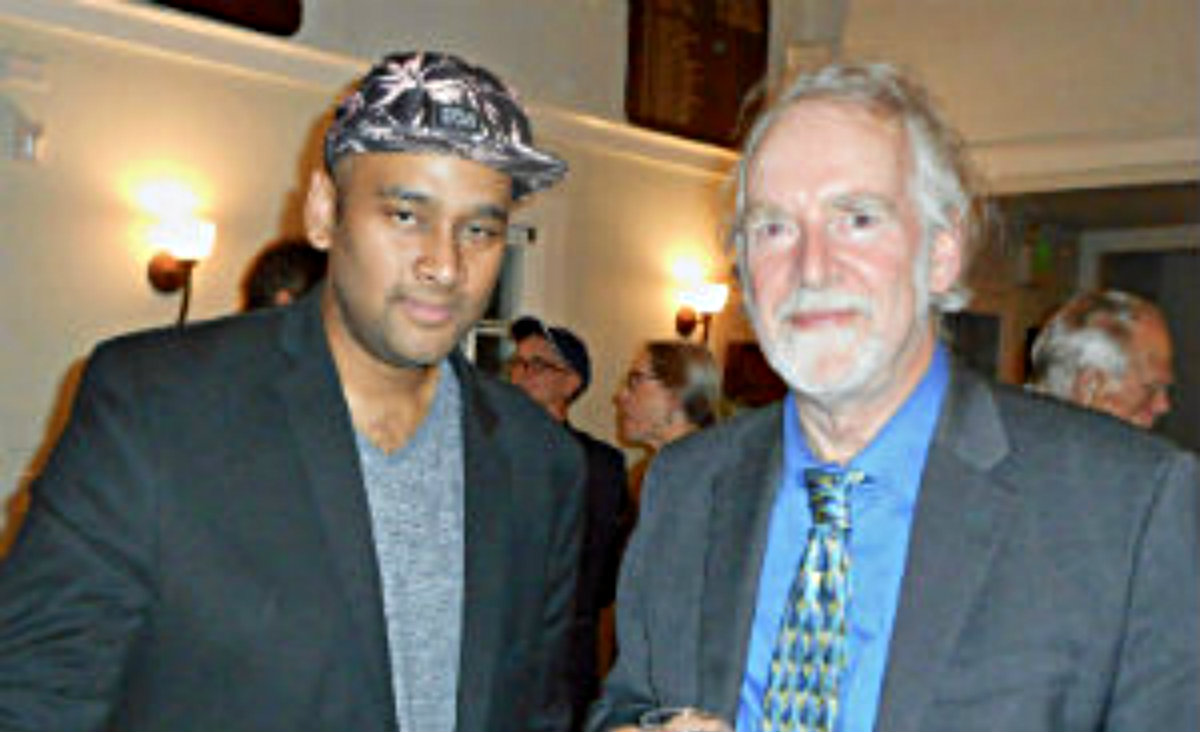 Pianist Mikael Darmanie and Joel Patterson, audio producer.