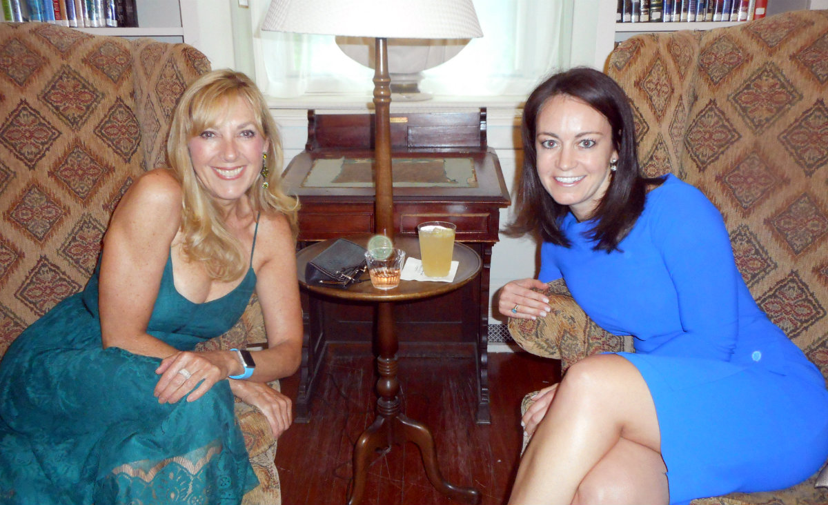 Hairstylist Susan Burns and Allison Loring.