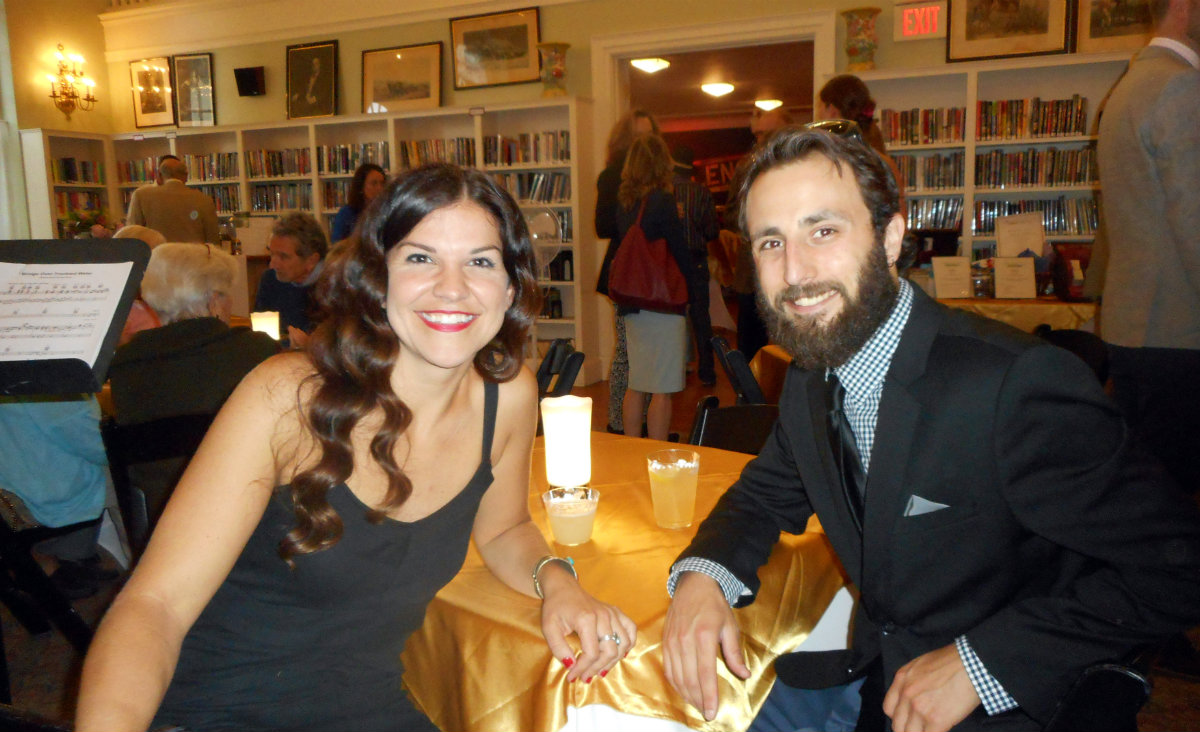 The chanteuse of the evening, Marisa Massery, with Chris Lawhorn.