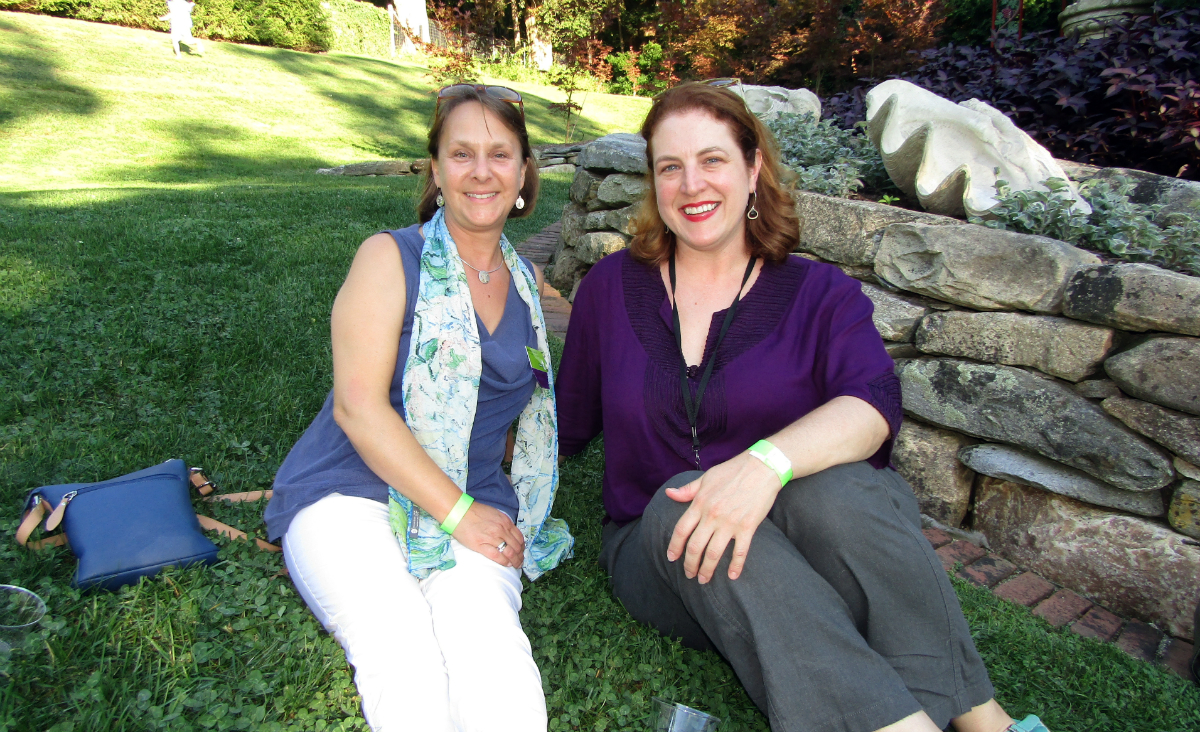 Joanna Ballantine, vice president of The Trustees Western Region, with Danielle Steinmann, The Trustees director of visitor interpretation.