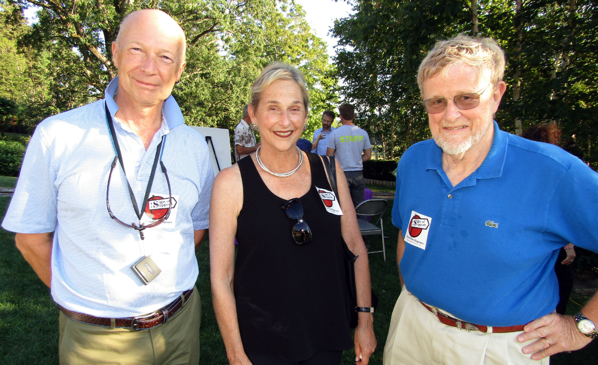 Mark Williams with Bobbie and Rusty Tunnard of Falls Village, Conn.