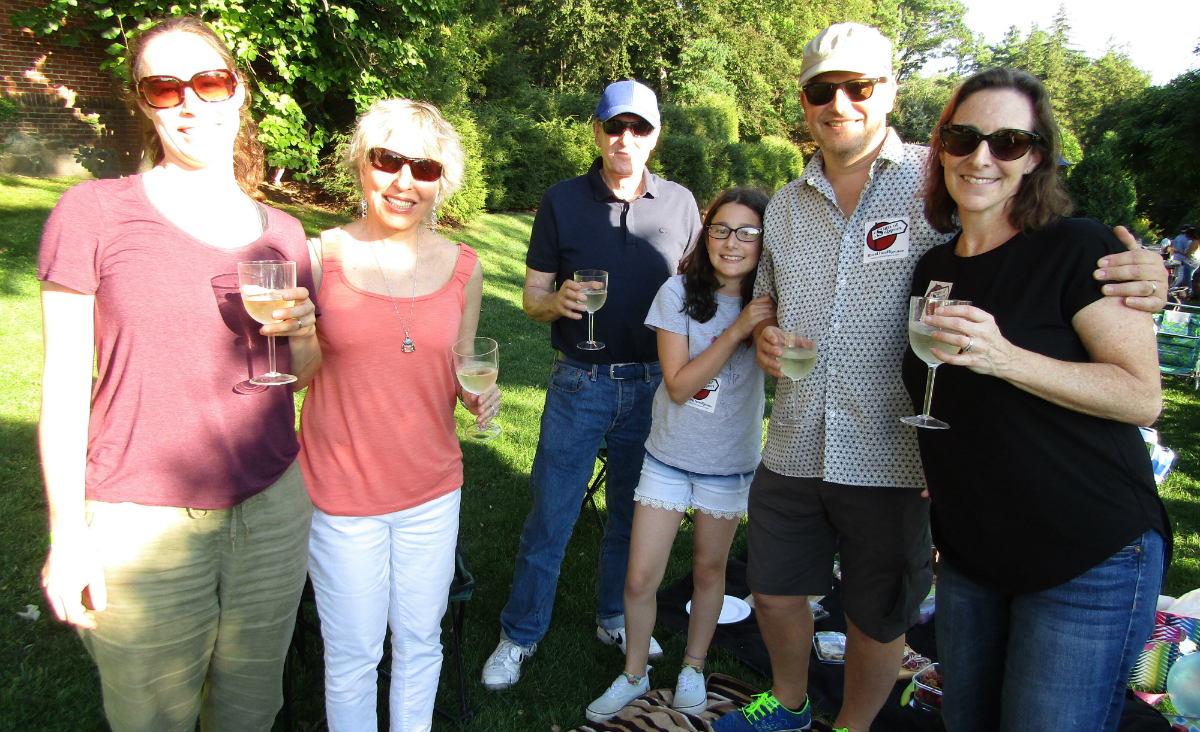 Richard and Abby Tovell [far right] of T Square Design Studio and friends.