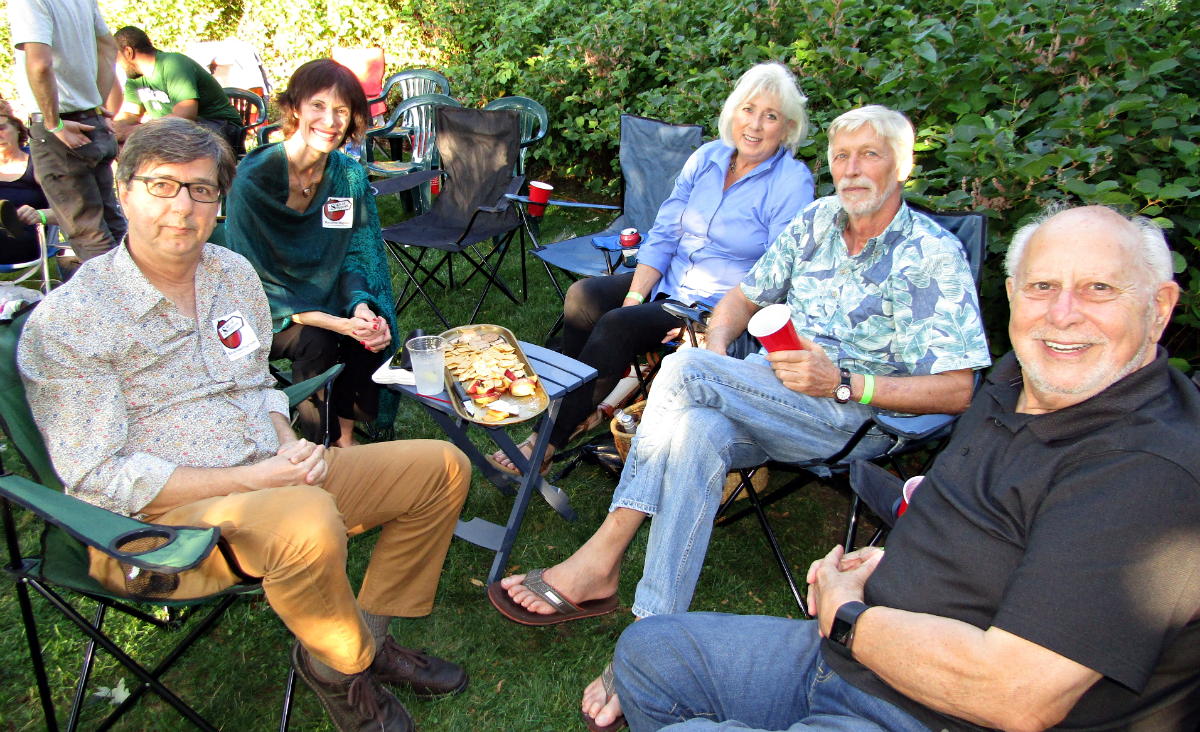 Paul Wilborn, actress&nbsp;Eugenie Bondurant, Caren Lobo, photographer&nbsp;David Franzen and Dick Lobo.