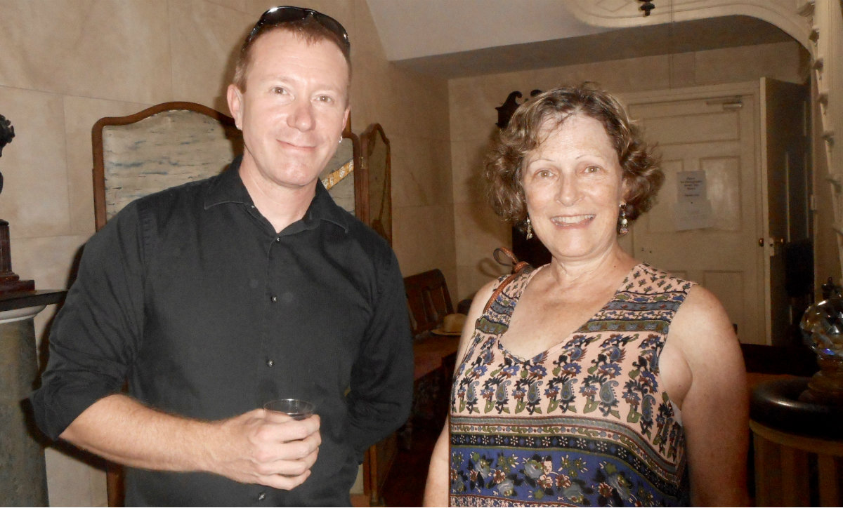 Tivoli mayor Joel Griffith, with Pamela Tucker; both are artists.