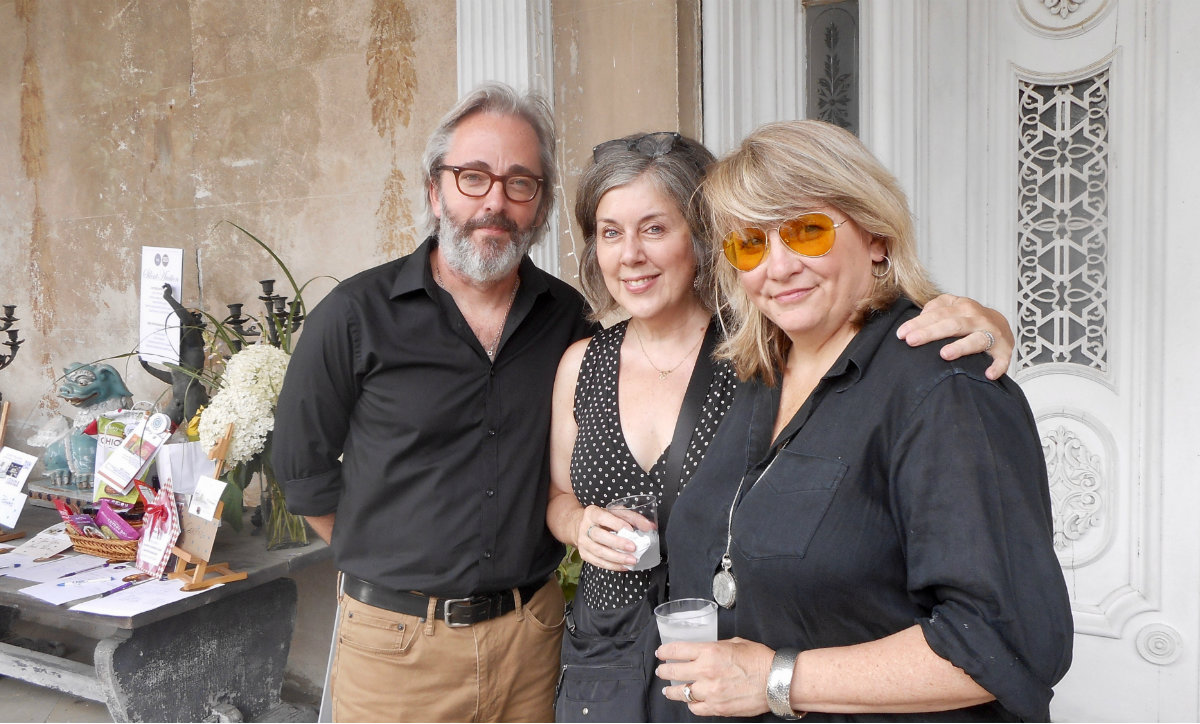 Michael Rhodes, artistic director, and&nbsp;Andrea Rhodes,&nbsp;producing director, of&nbsp;Tangent Theatre Tivoli,&nbsp;with&nbsp;Claudia Cooley, director of the&nbsp;Rhinebeck Chamber of Commerce.