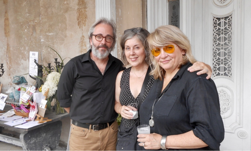 Michael Rhodes, Andrea Rhodes and&nbsp;Claudia Cooley at the Tivoli Artists Gallery soiree