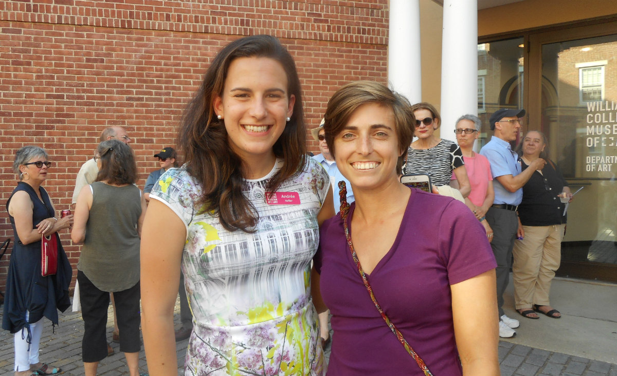 Andree Heller, development manager for the museum, and Carolina Bruno, who wokrs on the Williams College staff. Andree Heller, development manager for the museum, and Carolina Bruno, who wokrs on the Williams College staff.