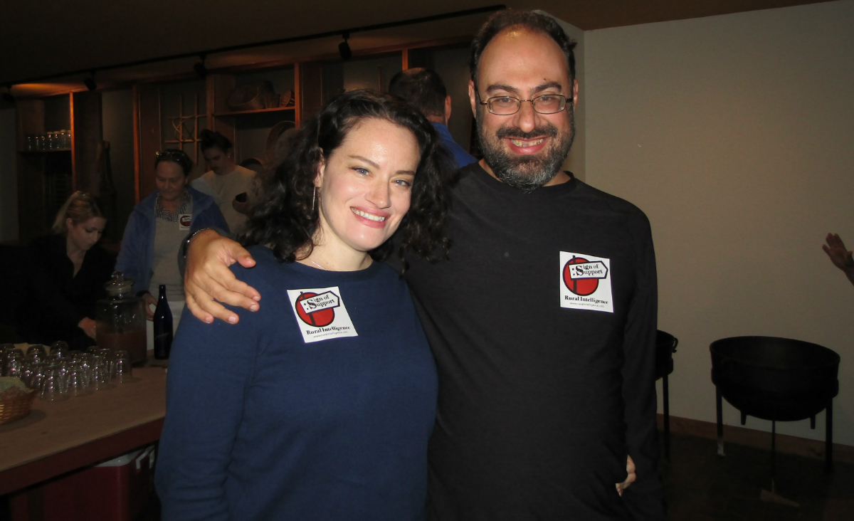 Assistant Editor Amy Krzanik and longtime supporter Jonathan Swartz.