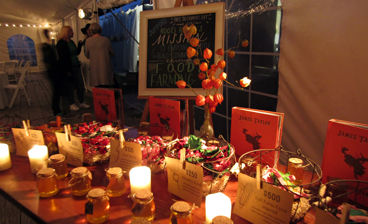 The silent auction table