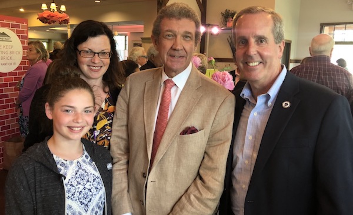 Kathy Devolt,&nbsp;Julia Devolt, event honoree&nbsp;Bill Ryan&nbsp;and Mass. State Representative&nbsp;Smitty Pignatelli.