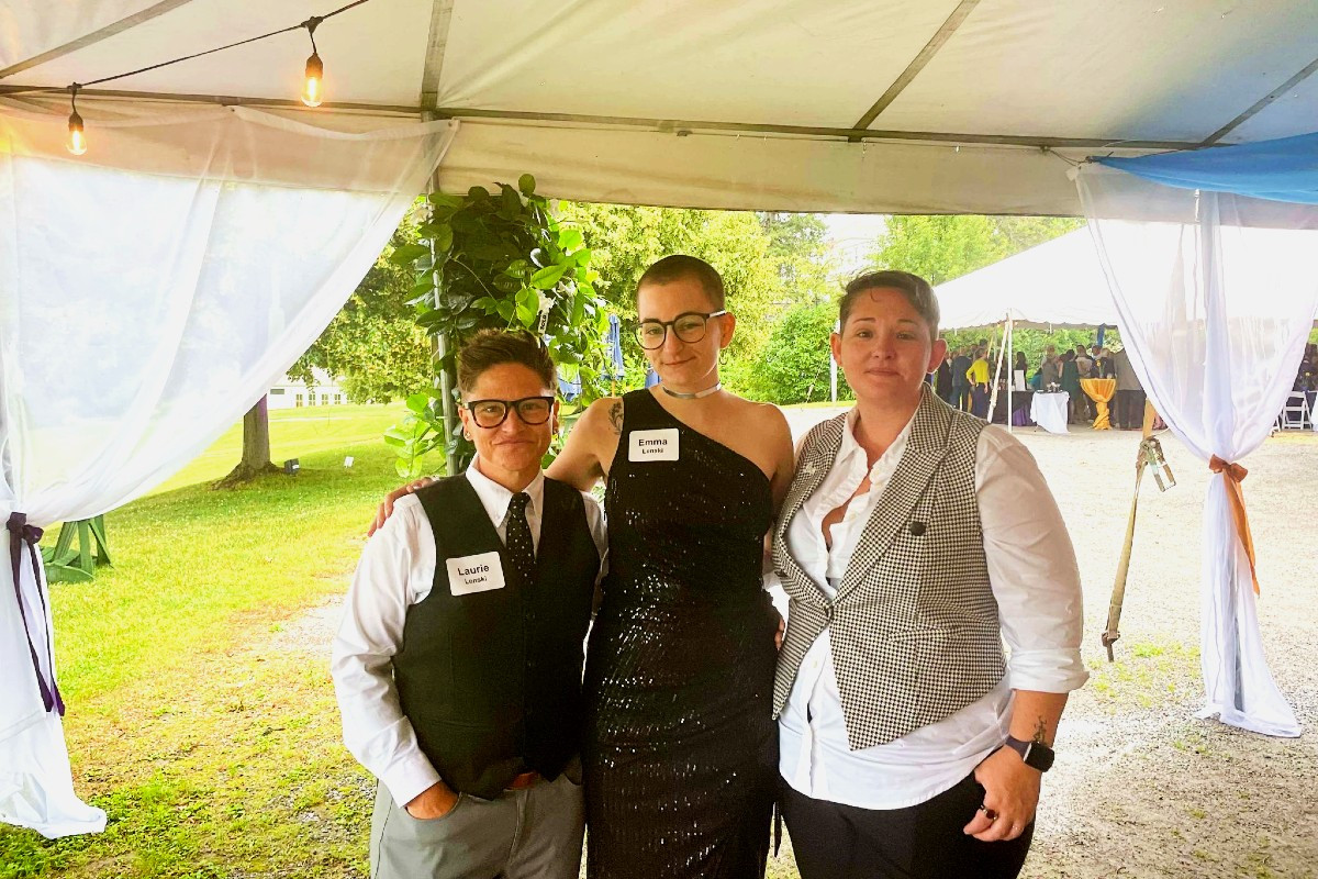 Cass Santos-China of the Nonprofit Center&nbsp;of the Berkshires, Laurie Lenski, and Emma Lenski of Berkshire Pride