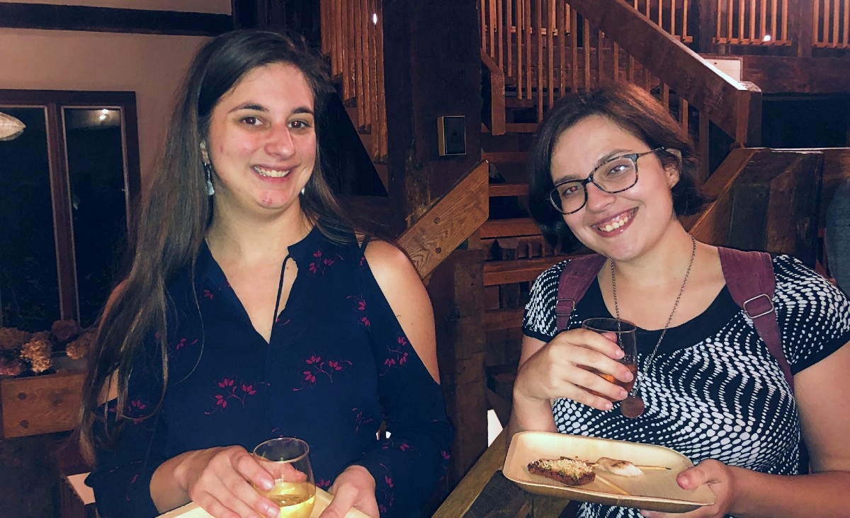 The Center&#39;s stage manager Hannah Schiffer, and Lyra Abbott, assistant stage manager