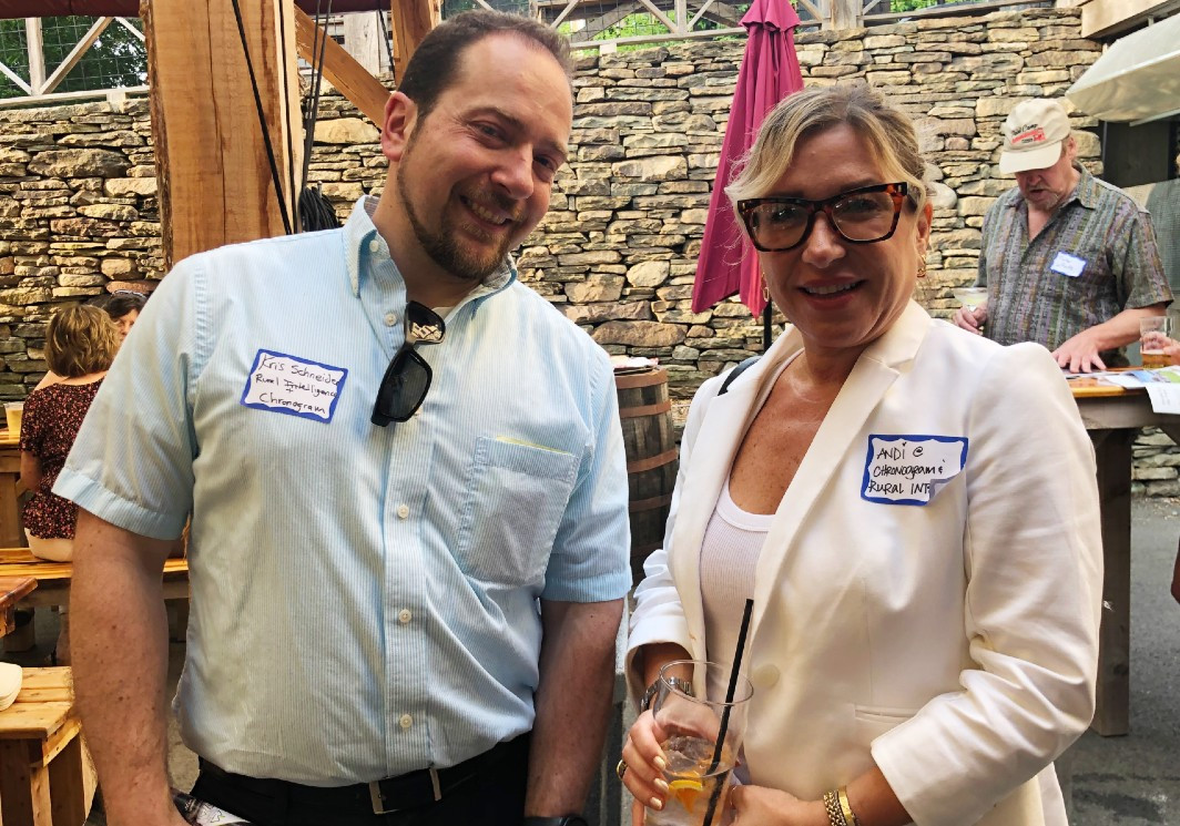 From Chronogram Media, Kris Schneider, senior media sales specialist, and Andi Fliakos, sales manager