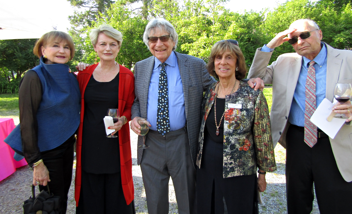 Actress Annette Miller, Elaine Panitz, Donald Giddon, trustee and gala co-chair Phoebe Giddon and Fred Panitz