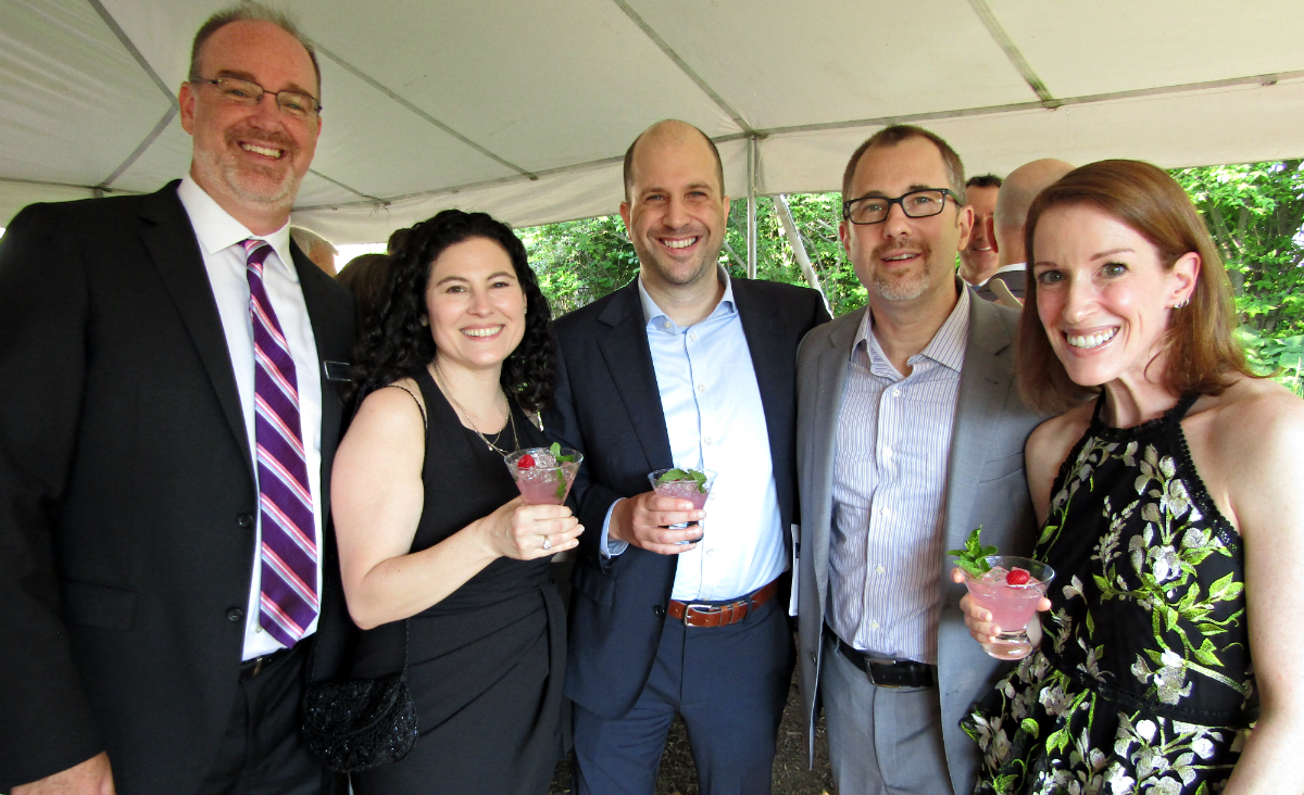 Managing Director Adam Davis with Marlo Hyman, Ken Goldman, and Mark and Jennifer Salzberg