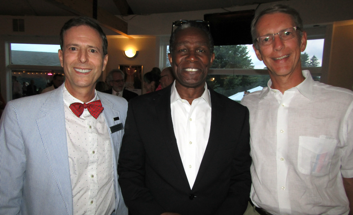 Board chair Ken Werner, John Douglas Thompson and Scott Bok