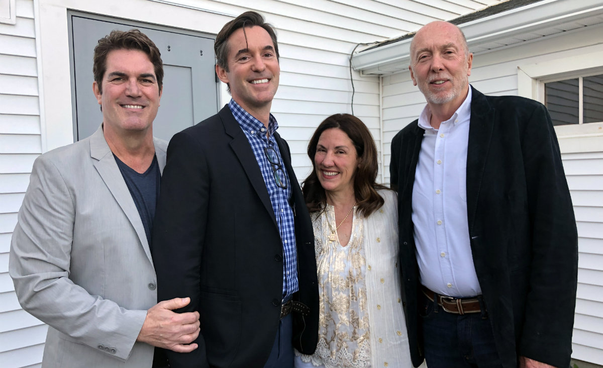 Chris Herrmann and Glenn Taylor flank Joseph Lorino and Maria Taylor, both from Klemm Real Estate.
