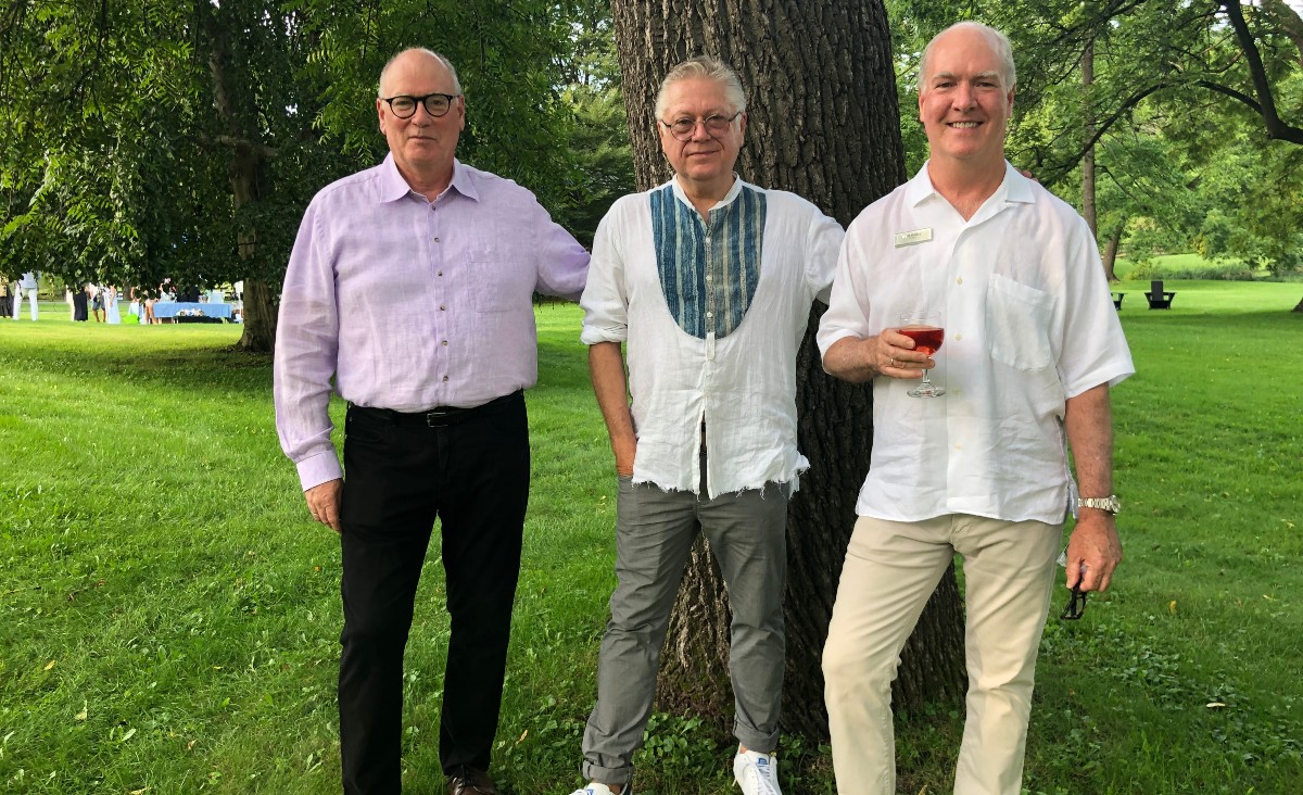 John Lillis, Vernon Evenson, and Jeff Bailey, a board member