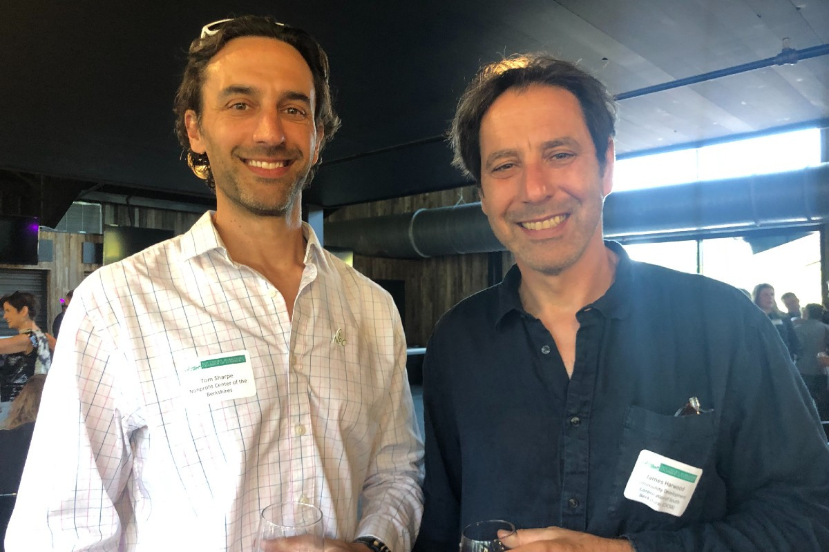 Tom Sharpe, a board member of the NPC, and James Harwood, board president of the Community Development Corporation of the Southern Berkshires (CDCSB) Tom Sharpe, a board member of the NPC, and James Harwood, board president of the Community Development Corporation of the Southern Berkshires (CDCSB)