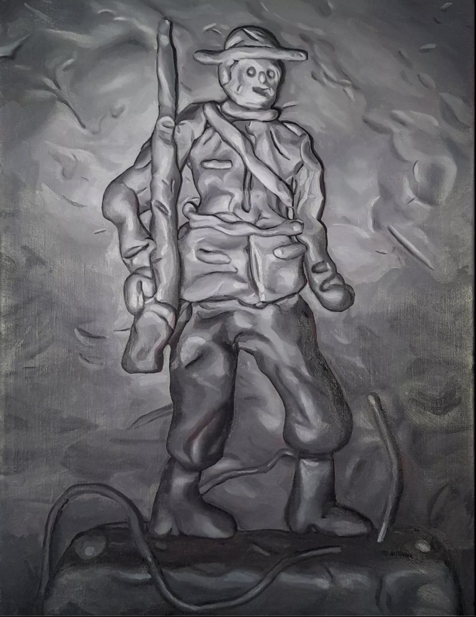 Shell Shocked, Erik Daniel White, oil on linen, 2025