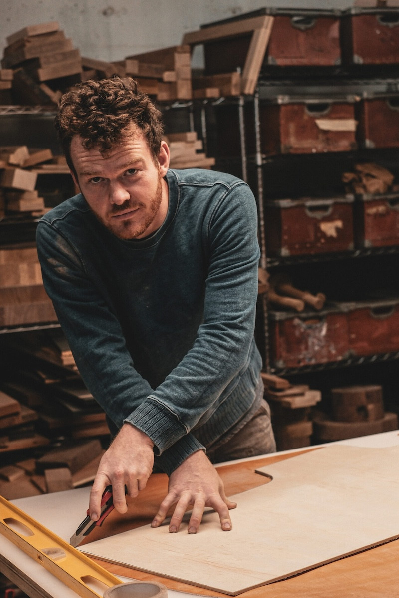 Sam Shippee at work in Pine Plains.