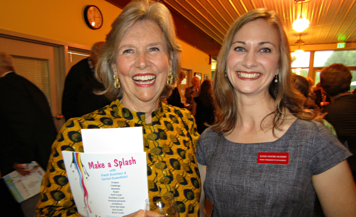 Author Barbara Bonner with Elissa Haskins-Vaughan, Berkshire South&#39;s director of development and communications.
