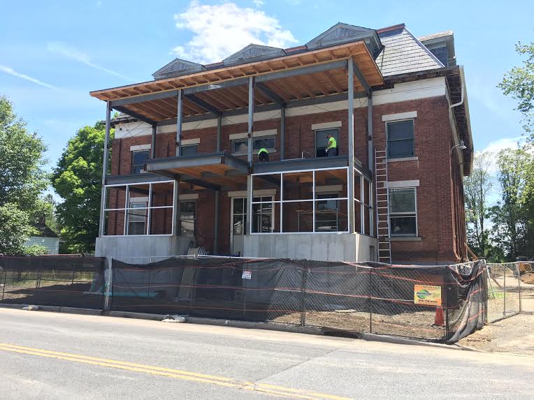 We won't spoil the surprise of what the interior hall looks like, but they're hard at work getting the new entrance ready for the 31st. We won't spoil the surprise of what the interior hall looks like, but they're hard at work getting the new entrance ready for the 31st.