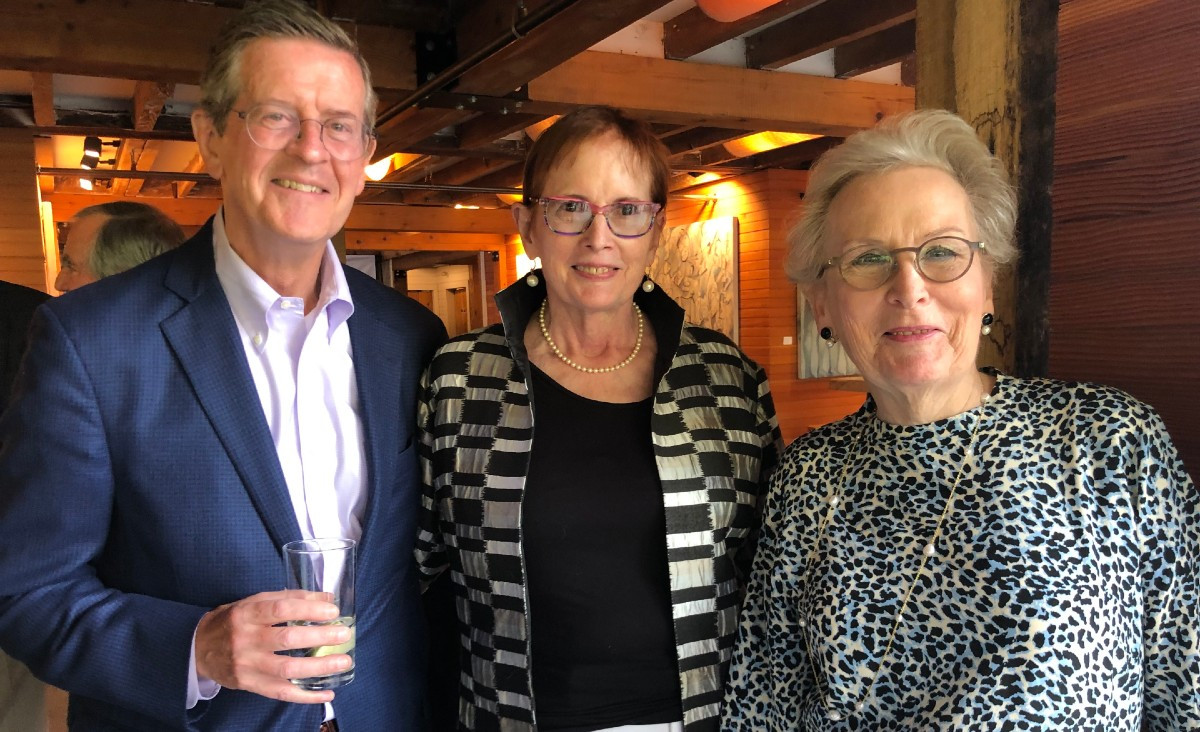 Dalton Dwyer, Susan Hassler, and Noreen Doyle, a board member