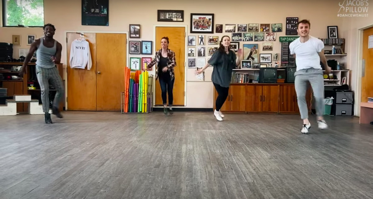 "For Gene: To Be Rather Than To Seem," performed, choreographed, and improvised by Elizabeth Burke, Michelle Dorrance, Jabu Graybeal, and Luke Hickey, featuring choreography by Gene Medler "For Gene: To Be Rather Than To Seem," performed, choreographed, and improvised by Elizabeth Burke, Michelle Dorrance, Jabu Graybeal, and Luke Hickey, featuring choreography by Gene Medler